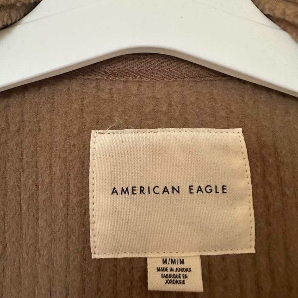 American Eagle Plush Sherpa Jacket in Light Brown - Picture 2 of 2